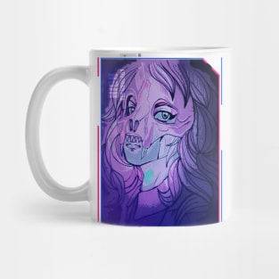 Girl with skull face Mug